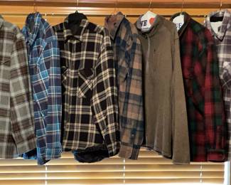 Men’s Winter Flannel & Wool Jackets / Shirts * Size Mostly XL But A Couple L