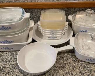 Huge Collectible Corning Ware Set! Blue Cornflower
