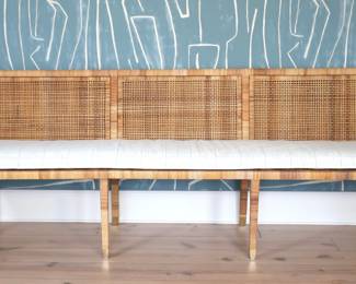 Serena And Lily Balboa Rattan Natural Long Bench