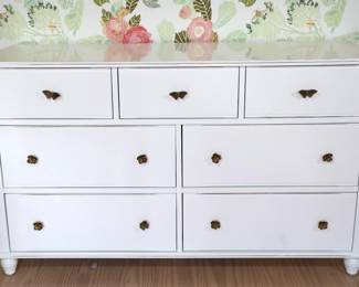 Children's Dresser With Butterfly/Flower Handles