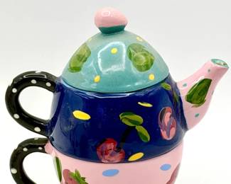 Signed Whimsical Tea For One Pot
