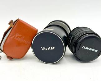 (3) Vintage Camera Accessories – Kalimar, Vivitar & Quantaray
