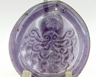 Purple Glass Octopus Suncatcher
