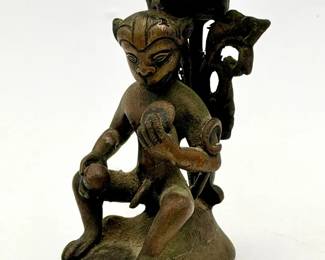 Metal Hanuman Candle Holder
