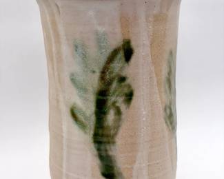 Signed Gorgeous Leaf Motif Vase
