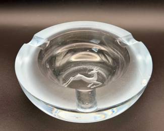 Signed Mid Century Deer Ashtray
