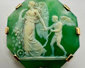 Jewelry Brooch — Glows Green in Ultraviolet Black Light
