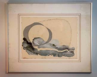 Polly French (American) Original Mixed Media Collage, 1988 – Signed "Hidden Passage"
