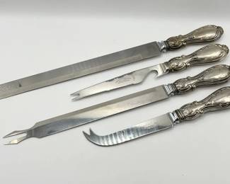 (4) Cutlery with Sterling Silver Handles ft. Sheffield England
