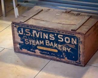 Antique Wooden Bakery Crate
