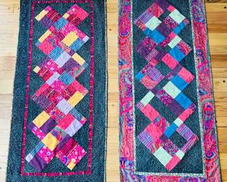 (2) Textile Decorative Art Quilts — 47” & 48” Long
