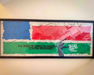 Framed Jacob’s Pillow Dance Festival Poster – 1980s – Seymour Robbins Design
