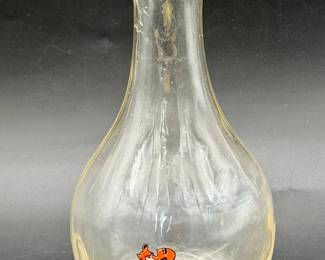 Vintage Greek Mythology Glass Wine Carafe – Satyr & Amphora Illustration
