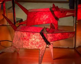 Paper Art Dog Lamp
