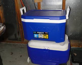 Coolers, in the shade of blue