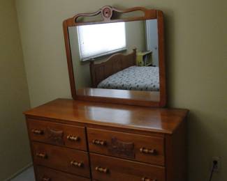 Matching dresser and mirror