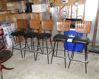 Hello, Mid Century Modern Bar Stools. Everyone of them in PERFECT condition