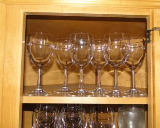 These are clear stemmed wine glasses