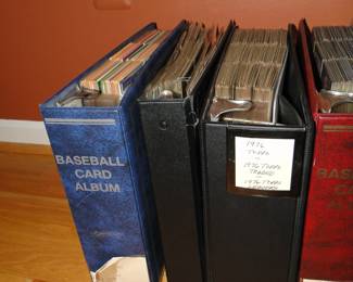 Baseball Card Albums filled with cards