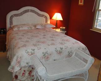 The complete wicker bedroom set is simply remarkable