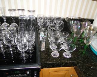 Glassware in all shapes and sizes