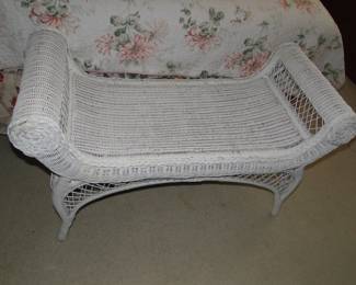 Bench of the wicker variety