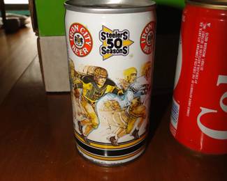 Iron City Beer can, Steelers