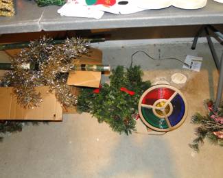 Gold toned Aluminum Tree with color wheel on the right