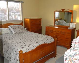 This three piece bedroom set, in pristine condition is simply remarkable, and what a rare set it is