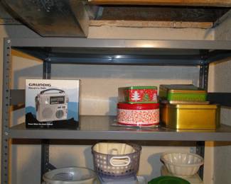 Grundig Radio, and some tins