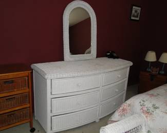 Matching dresser with mirror