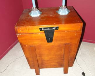 Lamps, not lights, and they are blue