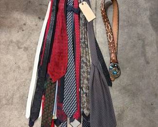 1090 Leather Belt and Tie Collection