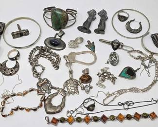 500 Sterling Silver Jewelry, 497.4g