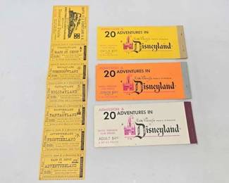 782 Vintage Disneyland Ticket Books Tickets