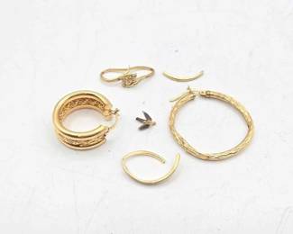 248 14k Gold Earrings, 6.7g