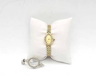 601 14k Gold and Diamond Geneve Wrist Watch, 12.5g