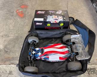 1010  Team Associated RC Car and Losi MicroT Stadium Truck 