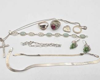 534 Sterling Silver Jewelry, 66.3g