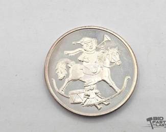 654 1999 Seasons Greetings .999 Coin