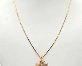 298 14k Gold Necklace with Pendant, 2.9g