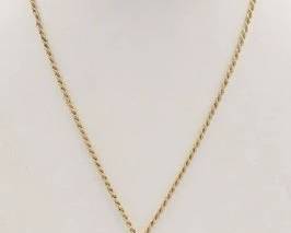 417  14k Gold Necklace  Coin, 6.4g 