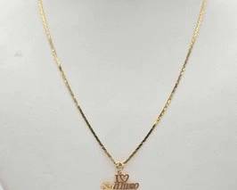 435  14k Gold Necklace with Pendant, 2.9g 