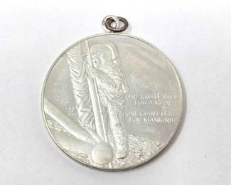 520 Sterling Silver First Step on The Moon Pendant