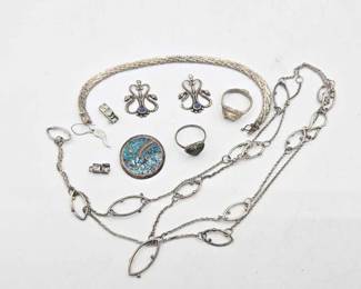 540 Sterling Silver Jewelry, 41.2g