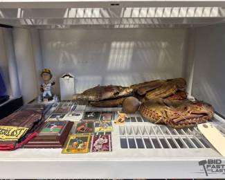 2074 Baseball Gloves, Baseball Cards, Randy Jones Bobble Head, And More