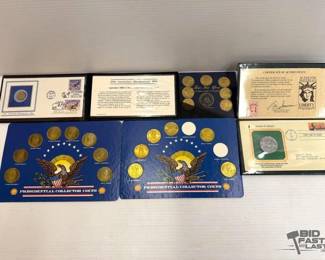 697 Presidential Collector Coins, Australia Bicentennial Coin, and Statue of Liberty Commemorative Medal