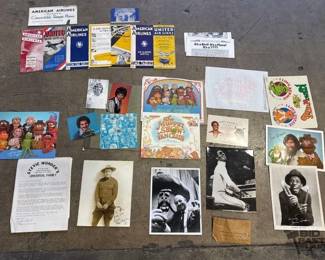 2060 Celebrity Photo Collection, Also includes Stevie Wonder Letter, Airline pamphlets,And More