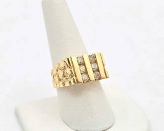 214 14k Gold Diamond Ring, 14.7g