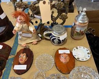 1540 Crystal Ash Trays, Steins